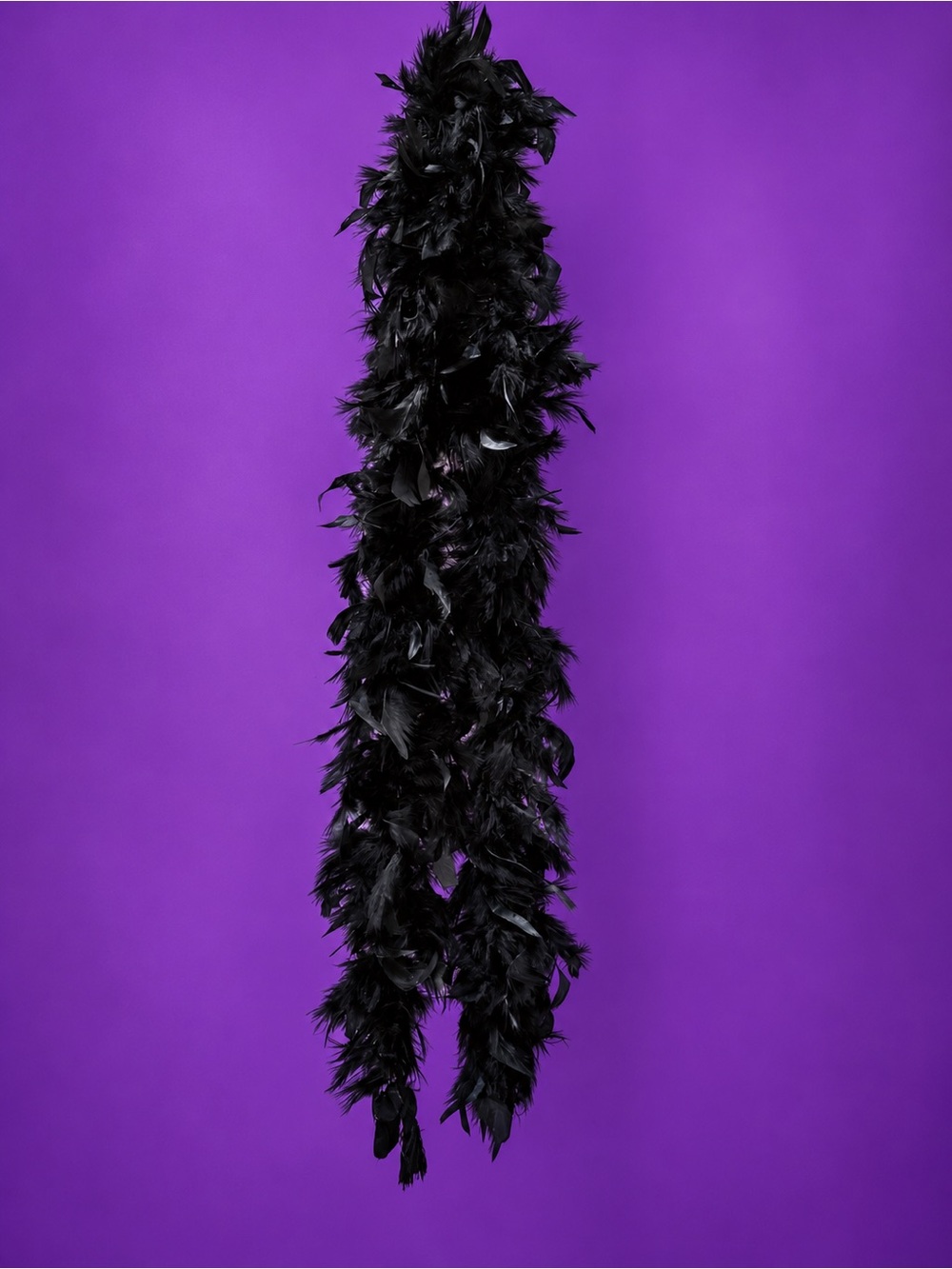 Black Feather Boa - Elegant Faux Floral Accent